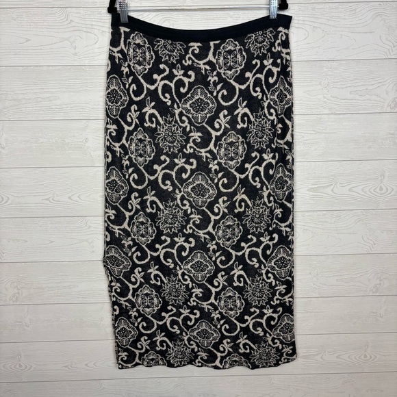 Peruvian Connection Dresses & Skirts - PERUVIAN CONNECTION BLACK CREAM SKIRT